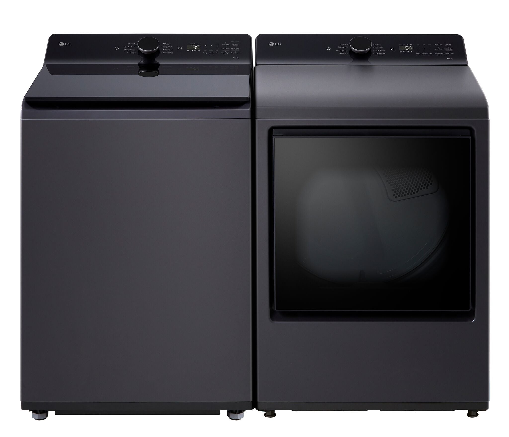 LG Matte Black Top Load Washer with 4-Way™ Agitator (6.1 cu. ft.) - WT8405CB