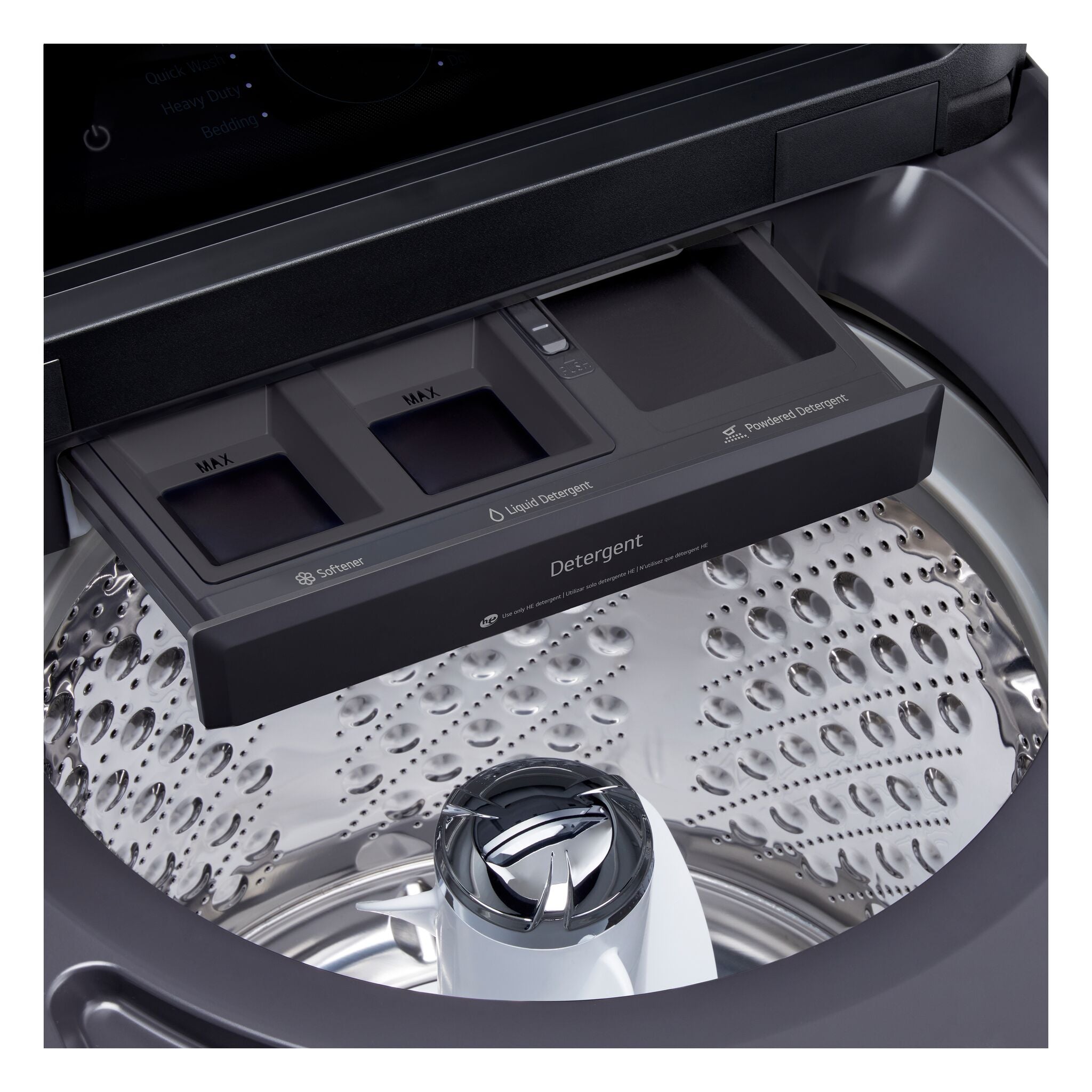 LG Matte Black Top Load Washer with 4-Way™ Agitator (6.1 cu. ft.) - WT8405CB