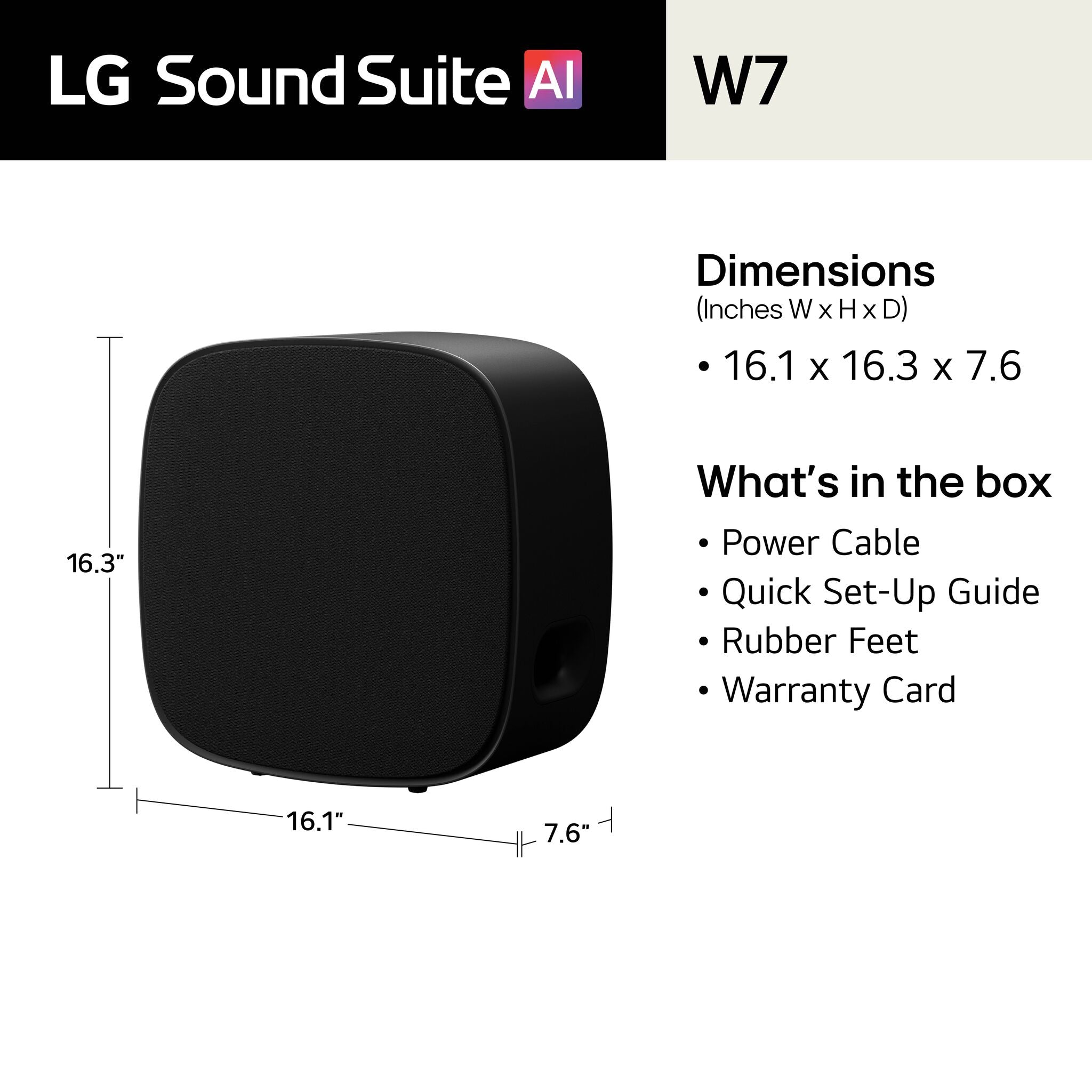 LG Sound Suite W7 8-Inch Subwoofer--