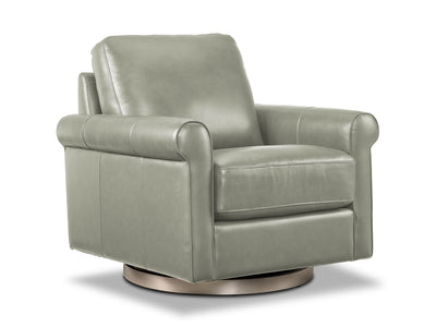 Laguna Leather Swivel Chair - Grey