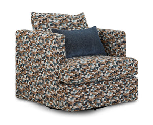 Laila Swivel Accent Chair - Multi Colour