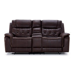 Laredo Power Reclining Loveseat with Console - Walnut