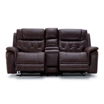 Laredo Power Reclining Loveseat with Console - Walnut
