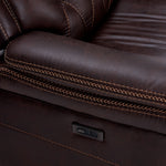 Laredo Power Reclining Sofa and Loveseat Set - Walnut
