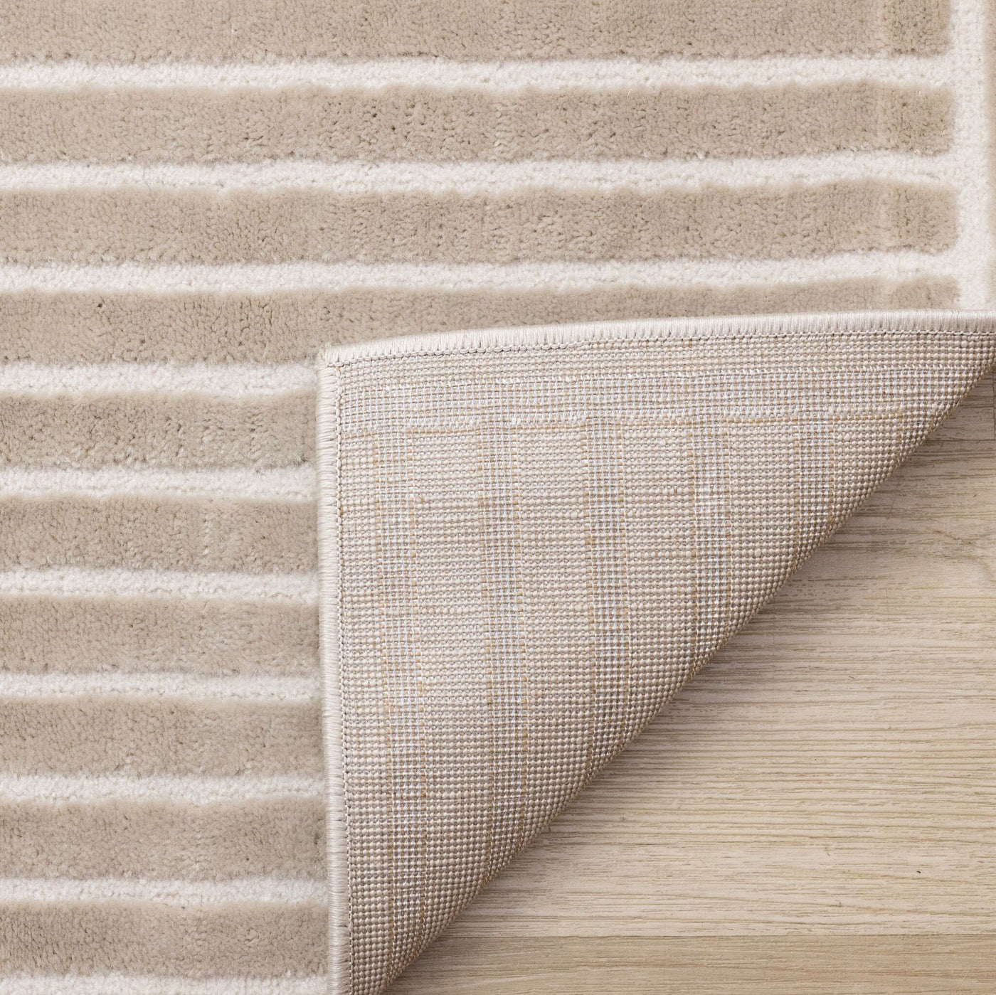 Sculpted Dunes 5'3" x 7'7" Modern Geometric Arches Pattern Area Rug - Cream, Beige