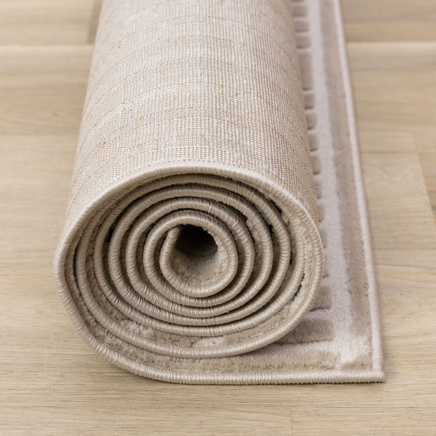 Sculpted Dunes 5'3" x 7'7" Modern Geometric Arches Pattern Area Rug - Cream, Beige