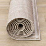 Sculpted Dunes 5'3" x 7'7" Modern Geometric Arches Pattern Area Rug - Cream, Beige