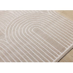 Sculpted Dunes 5'3" x 7'7" Modern Geometric Arches Pattern Area Rug - Cream, Beige