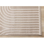 Sculpted Dunes 5'3" x 7'7" Modern Geometric Arches Pattern Area Rug - Cream, Beige