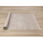 Sculpted Dunes 5'3" x 7'7" Modern Geometric Arches Pattern Area Rug - Cream, Beige