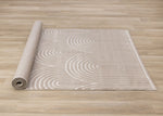 Sculpted Dunes 5'3" x 7'7" Modern Geometric Arches Pattern Area Rug - Cream, Beige