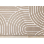 Sculpted Dunes 5'3" x 7'7" Modern Geometric Arches Pattern Area Rug - Cream, Beige