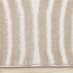 Sculpted Dunes 6'7" x 9'6" Modern Geometric Arches Pattern Area Rug - Cream, Beige