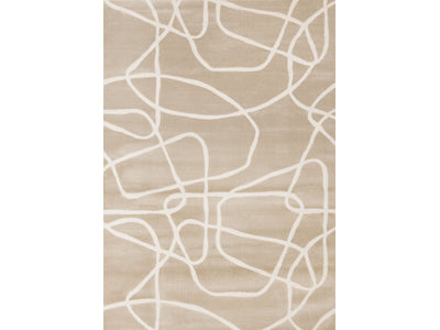 Soft Currents 5'3" x 7'7" Organic Line Design Area Rug - Beige, Cream