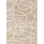 Soft Currents 6'7" x 9'6" Organic Line Design Area Rug - Beige, Cream