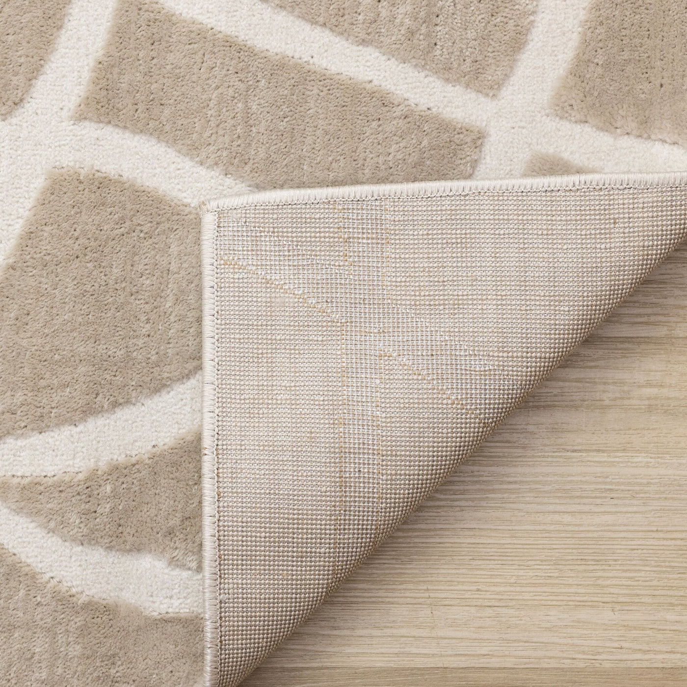 Soft Currents 6'7" x 9'6" Organic Line Design Area Rug - Beige, Cream