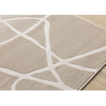 Soft Currents 6'7" x 9'6" Organic Line Design Area Rug - Beige, Cream