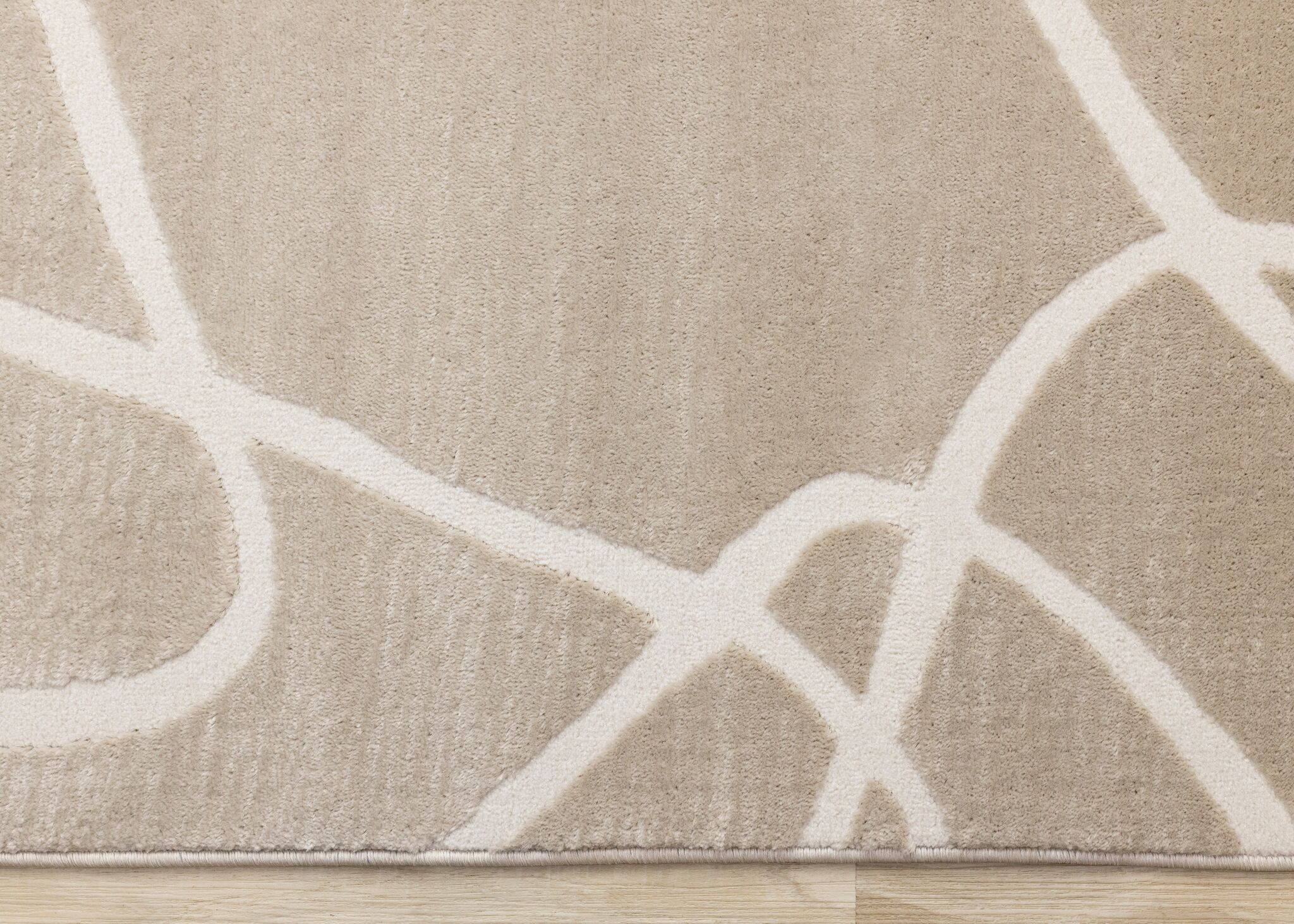 Soft Currents 5'3" x 7'7" Organic Line Design Area Rug - Beige, Cream
