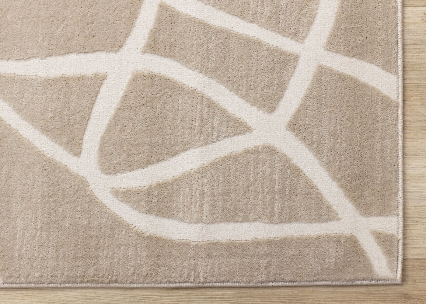 Soft Currents 6'7" x 9'6" Organic Line Design Area Rug - Beige, Cream
