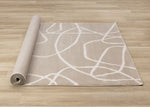 Soft Currents 5'3" x 7'7" Organic Line Design Area Rug - Beige, Cream