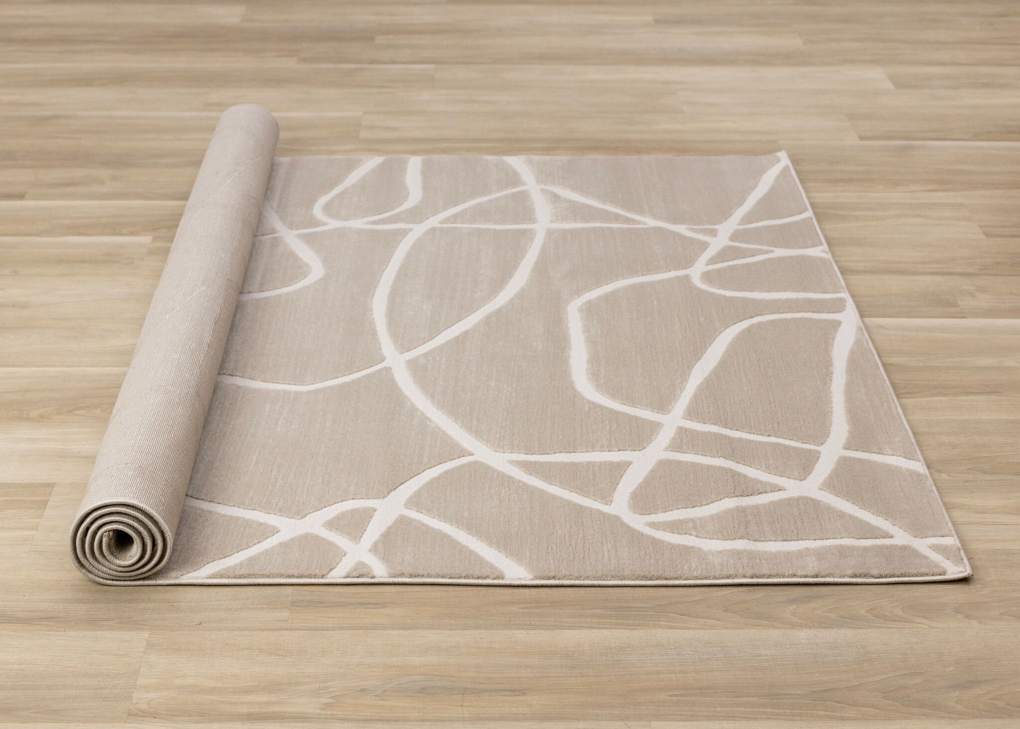 Soft Currents 6'7" x 9'6" Organic Line Design Area Rug - Beige, Cream