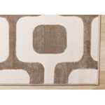 Vintage Vibes 7'10" x 10'6" Mid-Century Modern Area Rug - Brown, Cream