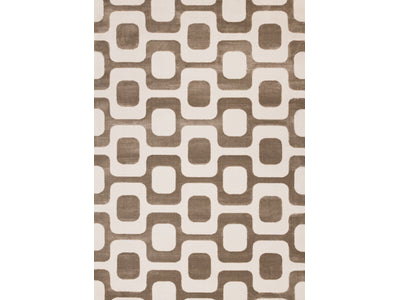 Vintage Vibes 7'10" x 10'6" Mid-Century Modern Area Rug - Brown, Cream
