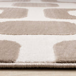 Vintage Vibes 5'3" x 7'7" Mid-Century Modern Area Rug - Brown, Cream