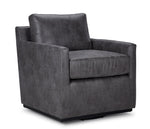 Levi Swivel Accent Chair - Grey