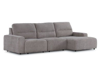 Levine Power Slide Out Sofa Bed with Right Facing Chaise - Taupe