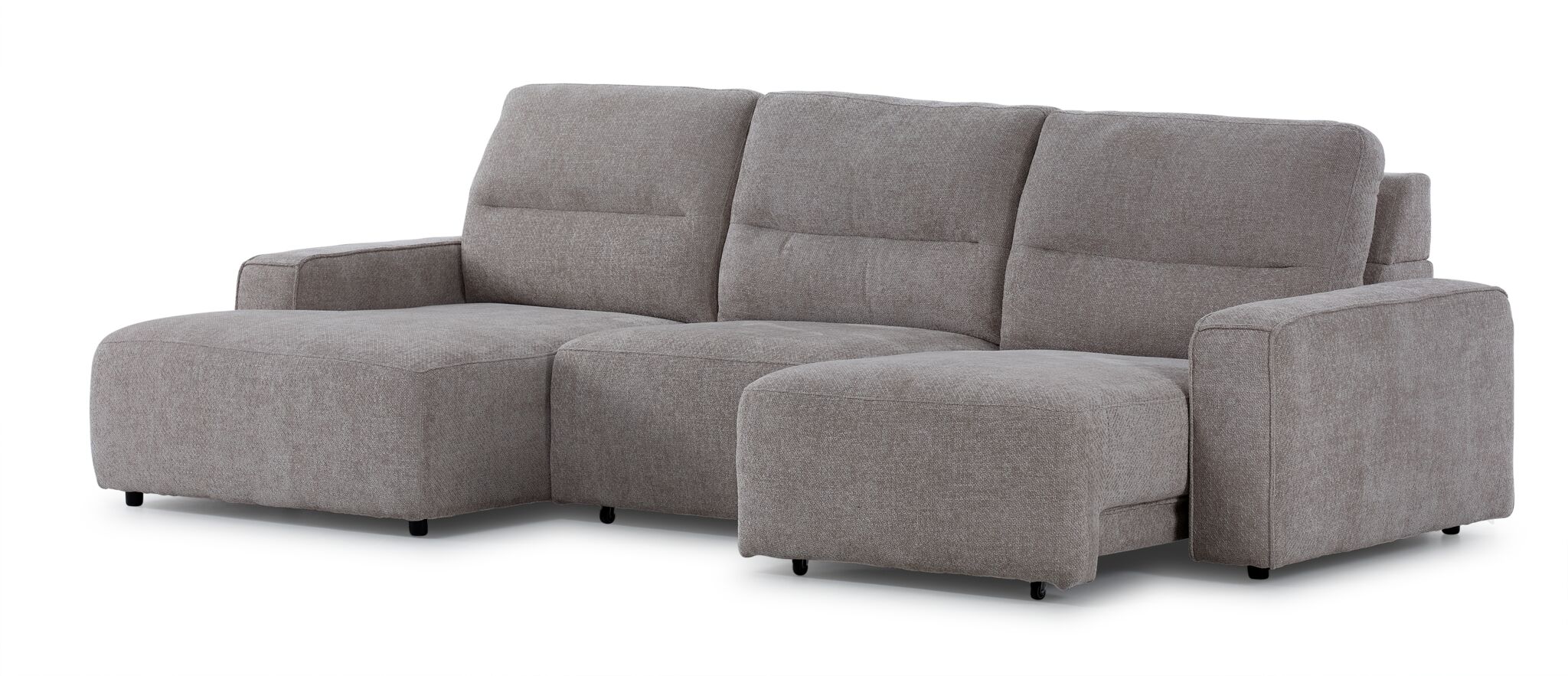 Levine Power Slide Out Sofa Bed with Left Facing Chaise – Taupe