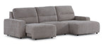 Levine Power Slide Out Sofa Bed with Right Facing Chaise - Taupe