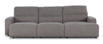 Levine Power Slide Out Sofa Bed with Right Facing Chaise - Taupe