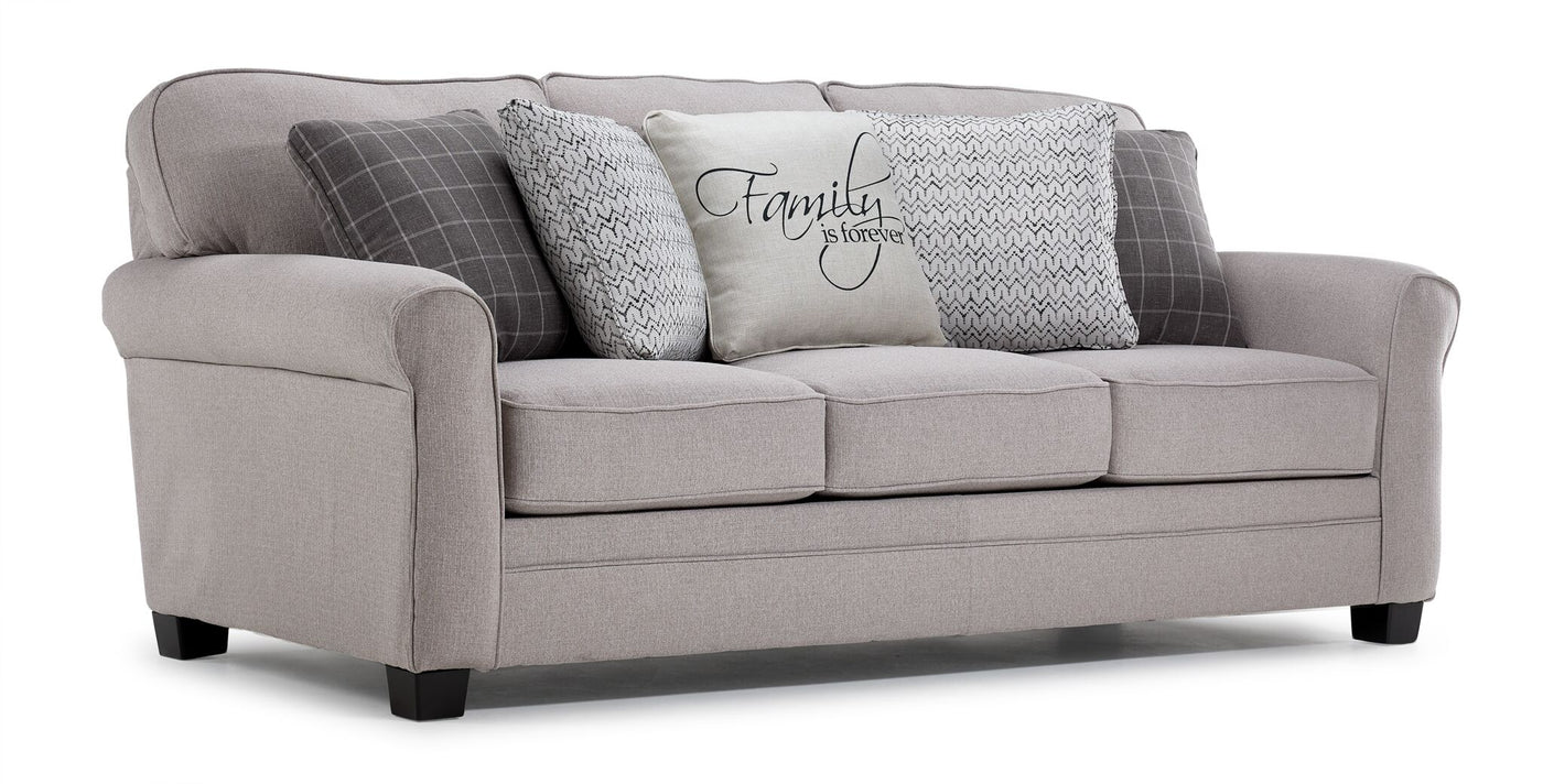 Lewiston Sofa, Loveseat and Chair Set - Cement and Graphite