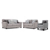 Lewiston Sofa, Loveseat and Chair Set - Cement and Graphite