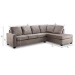 Lindsay 2-Piece Sectional with Right Facing Chaise - Beige