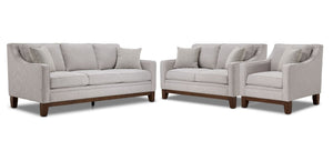 Lucerne Sofa, Loveseat and Chair Set - Grey