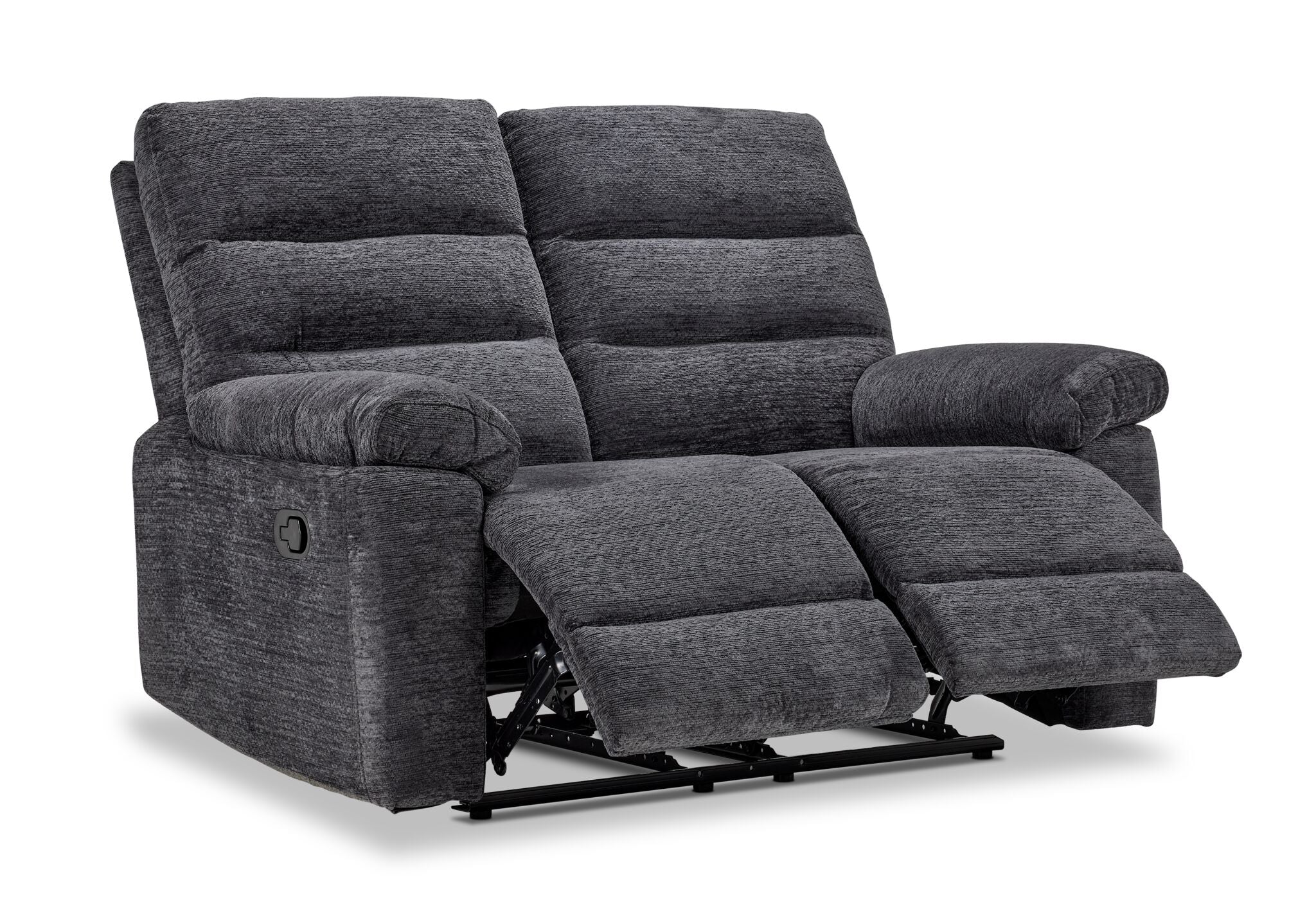 Lucie Reclining Loveseat - Charcoal | Leon's