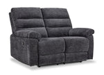 Lucie Reclining Sofa, Loveseat and Recliner Set- Charcoal