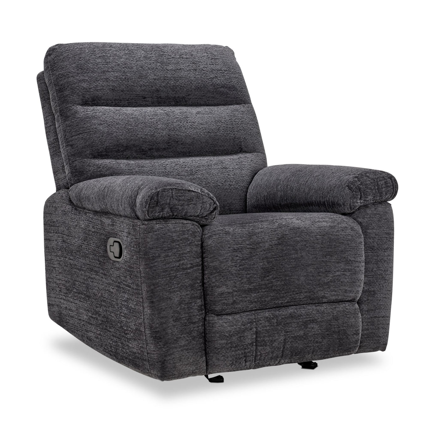 Lucie Dual Reclining Sofa and Recliner Set - Charcoal