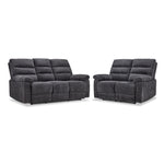 Lucie Dual Reclining Sofa and Loveseat Set - Charcoal