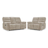Lucie Dual Reclining Sofa and Loveseat Set - Ivory