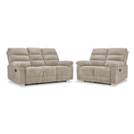 Lucie Dual Reclining Sofa and Loveseat Set - Ivory
