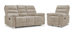 Lucie Reclining Sofa and Recliner Set - Ivory