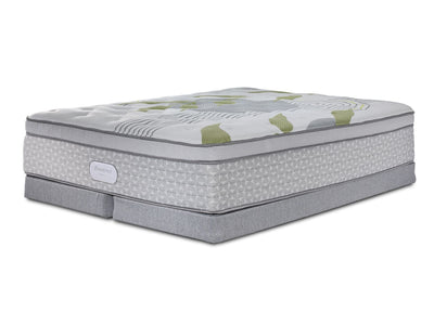 Beautyrest Max+ Lumen Euro Top Luxury Firm Queen Mattress and Low Profile Split Boxspring Set