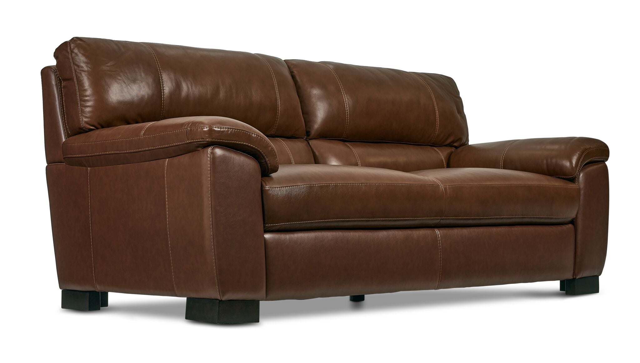 Maddox Leather Loveseat - Cognac | Leon's