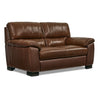 Maddox Leather Loveseat - Cognac