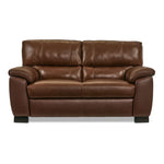 Maddox Leather Loveseat - Cognac