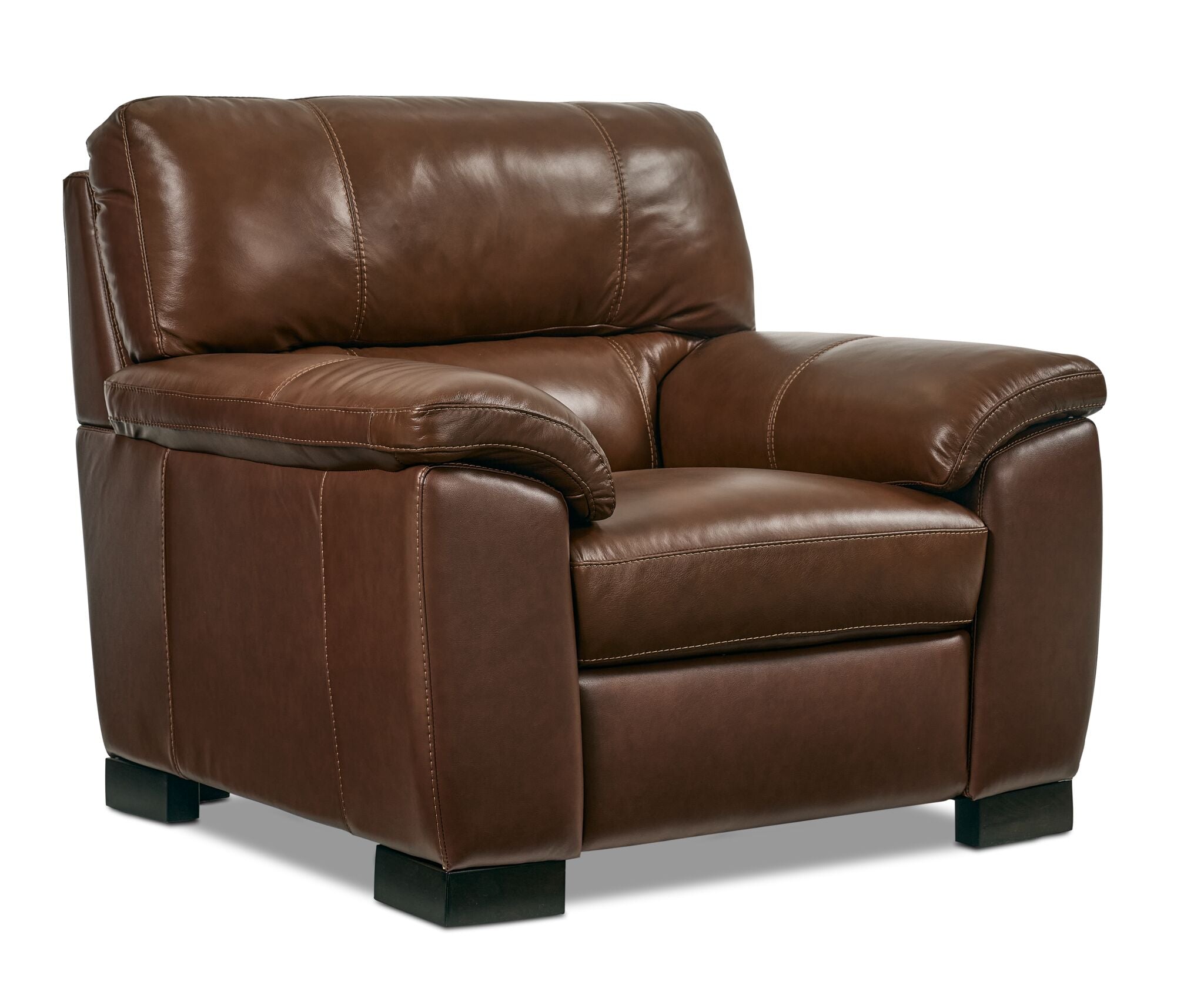 Maddox Leather Sofa and Chair Set - Cognac | Leon's
