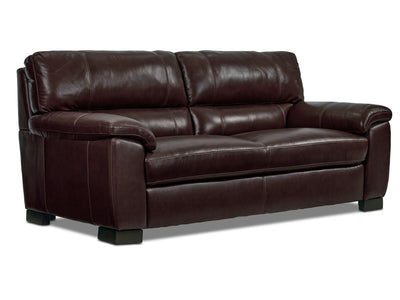 Maddox Leather Sofa - Dark Brown